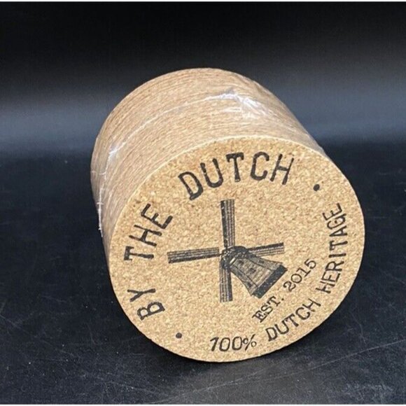 By The Dutch 100% Dutch Heritage Cork 50 Coasters Est 2015 Windmill - Picture 2 of 7